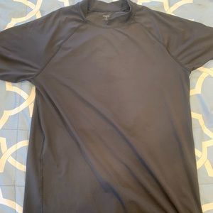men’s black swim shirt
